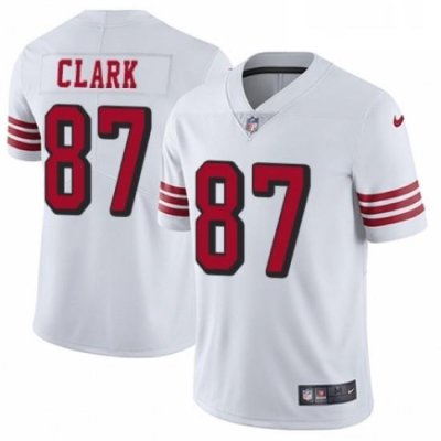 Mens Nike San Francisco 49ers 87 Dwight Clark Limited White Rush Vapor Untouchable NFL Jersey