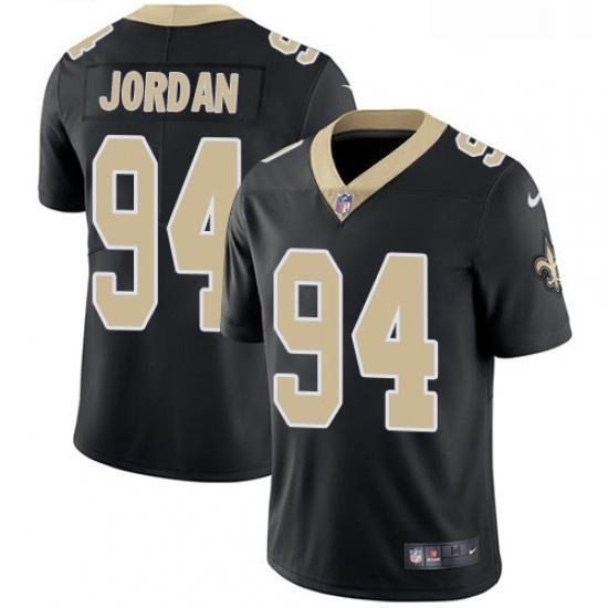 Mens Nike New Orleans Saints 94 Cameron Jordan Black Team Color Vapor Untouchable Limited Player NFL Jersey