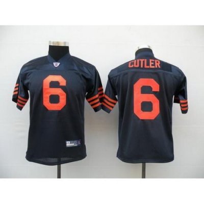 Bears #6 Jay Cutler Blue Orange 1940s Throwback Stitched Youth NFL Jersey