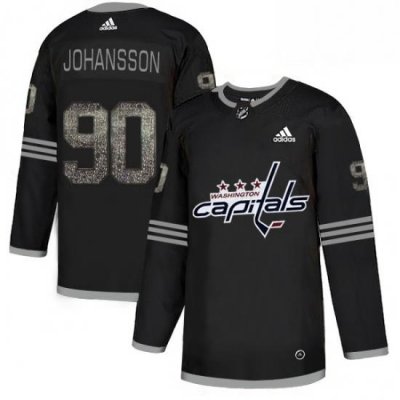 Mens Adidas Washington Capitals 90 Marcus Johansson Black 1 Authentic Classic Stitched NHL Jersey