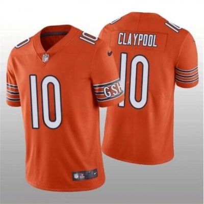 Men Chicago Bears 10 Chase Claypool Orange Vapor Untouchable Limited Stitched Football Jersey