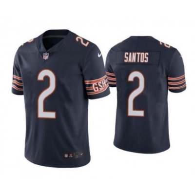 Men Chicago Bears 2 Cairo Santos Navy Vapor Untouchable Limited Stitched Jersey