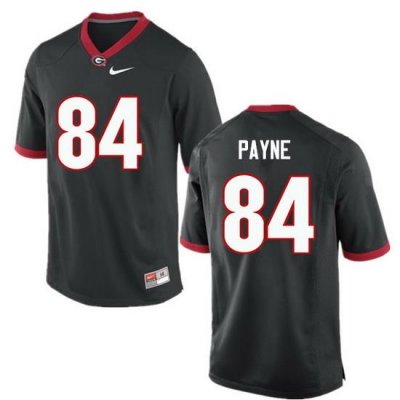 Men Georgia Bulldogs #84 Wyatt Payne College Football Jerseys-Black