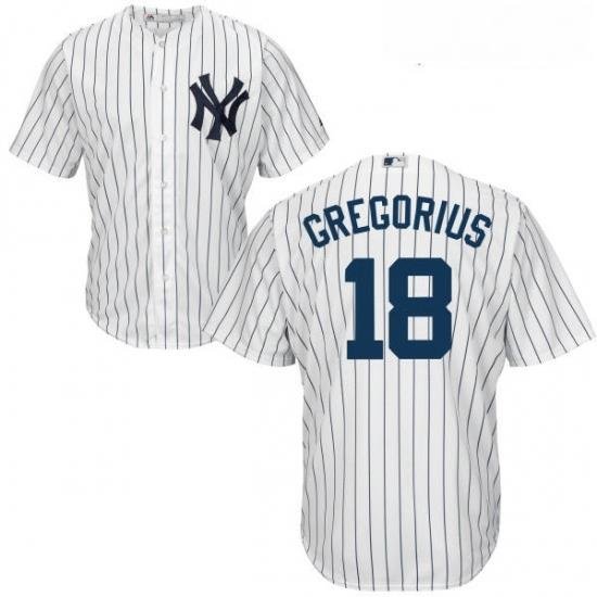 Youth Majestic New York Yankees 18 Didi Gregorius Replica White Home MLB Jersey