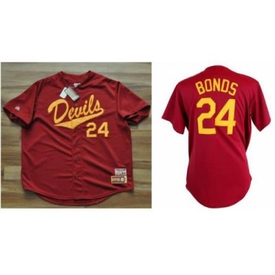 Men Devil Barry Bonds ASU NCAA Red jersey