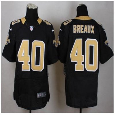 Nike New Orleans Saints #40 Delvin Breaux Black Team Color Mens Stitched NFL Elite Jersey