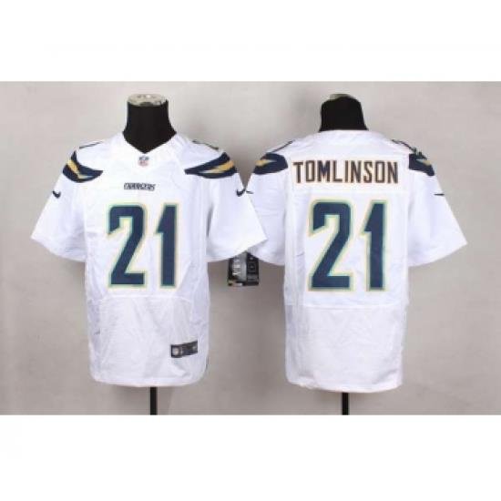 nike nfl jerseys san diego chargers 21 tomlinson white[Elite]