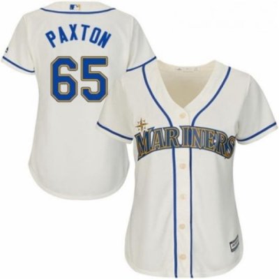 Womens Majestic Seattle Mariners 65 James Paxton Authentic Cream Alternate Cool Base MLB Jersey