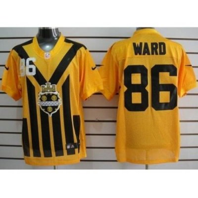 Nike Pittsburgh Steelers 86 Hines Ward Yello Elite 1933s Throwback NFL Jersey