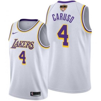 Men's Los Angeles Lakers #4 Alex Caruso 2020 White Finals Stitched NBA Jersey