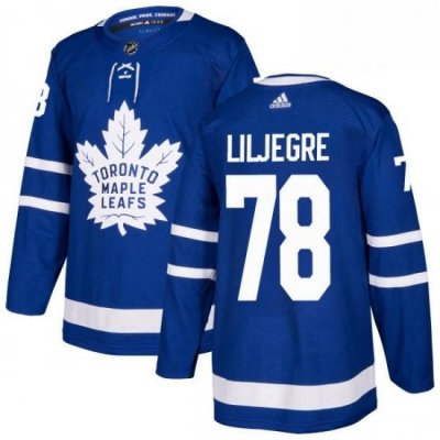 Mens Adidas Toronto Maple Leafs 78 Timothy Liljegren Premier Royal Blue Home NHL Jersey