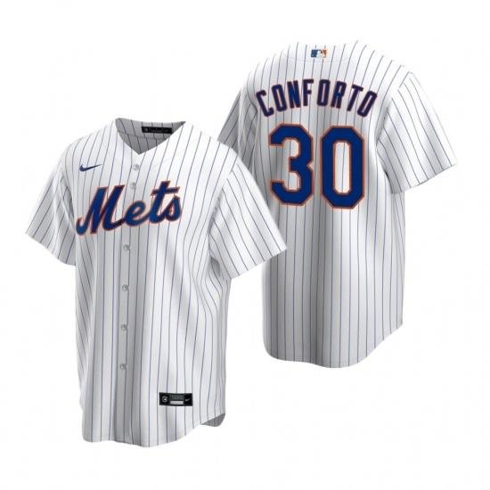 Mens Nike NeW York Mets 30 Michael Conforto White 2020 Home Stitched Baseball Jerse