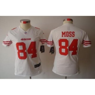 Womens Nike San Francisco 49ers 84 Moss White Color[NIKE LIMITED Jersey]