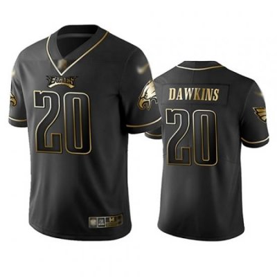 Eagles 20 Brian Dawkins Black Men Stitched Football Limited Golden Edition Jersey