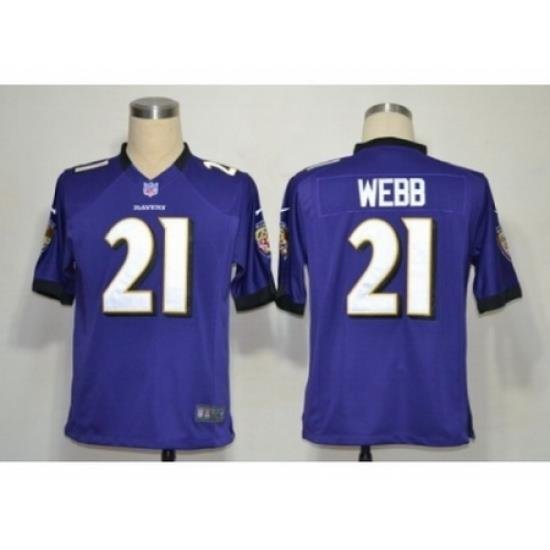 Nike Baltimore Ravens 21 Lardarius Webb Purple Game NFL Jersey