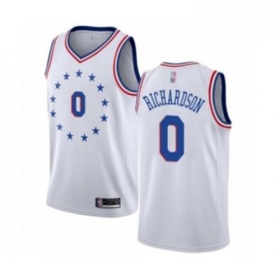 Youth Philadelphia 76ers 0 Josh Richardson White Swingman Jersey Earned Edition