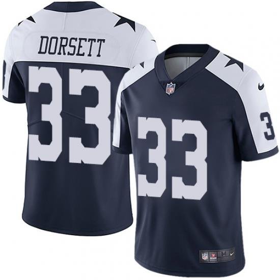 Nike Cowboys #33 Tony Dorsett Navy Blue Thanksgiving Mens Stitched NFL Vapor Untouchable Limited Throwback Jersey