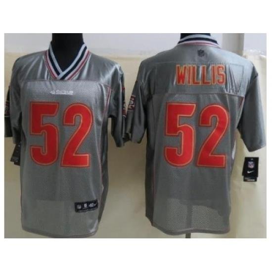 Nike San Francisco 49ers 52 Patrick Willis Grey Elite Vapor NFL Jersey