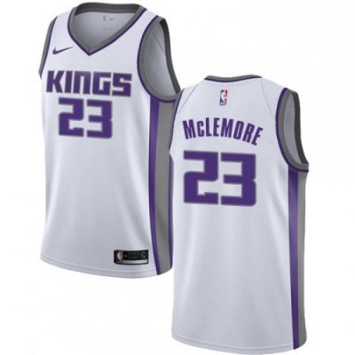 Mens Nike Sacramento Kings 23 Ben McLemore Swingman White NBA Jersey Association Edition