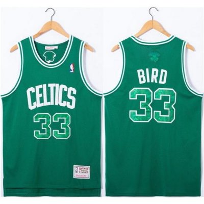 Men Boston Celtics 33 Larry Bird Green Throwback Basketball Jersey