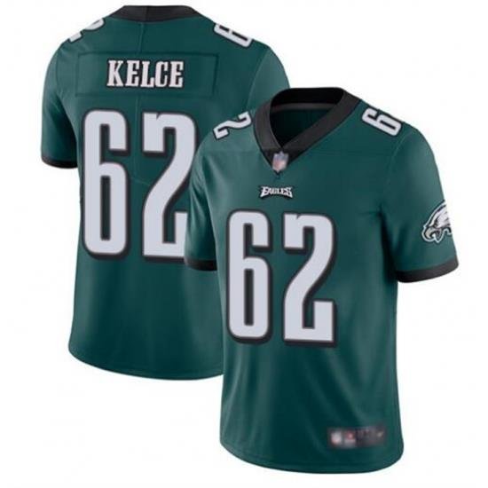 Youth Philadelphia Eagles 62 Jason Kelce Green Vapor Untouchable Limited Stitched Football Jersey