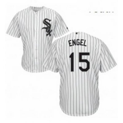 Youth Majestic Chicago White Sox 15 Adam Engel Replica White Home Cool Base MLB Jersey