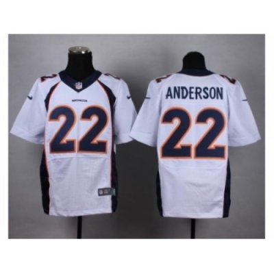 Nike Denver Broncos 22 C.J. Anderson white Elite NFL Jersey