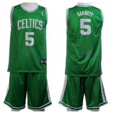 Boston Celtics 5 Kevin Garnett Green Jerseys&Shorts