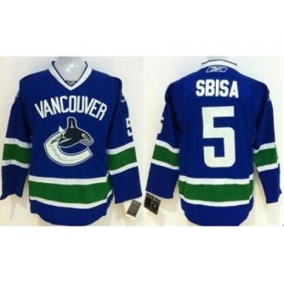 Vancouver Canucks #5 Luca Sbisa Blue Stitched Jersey