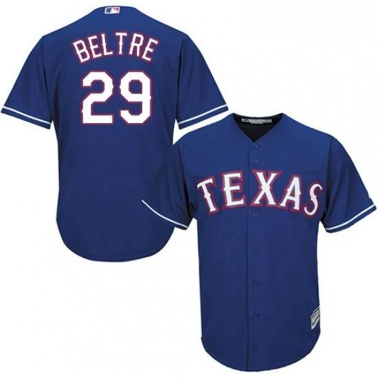 Youth Majestic Texas Rangers 29 Adrian Beltre Replica Royal Blue Alternate 2 Cool Base MLB Jersey