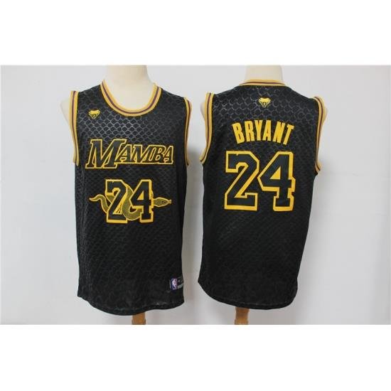 Lakers 24 Kobe Bryant Black Mamba Swingman Jersey