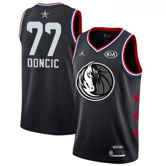 Youth Nike Dallas Mavericks 77 Luka Doncic Black Basketball Jordan Swingman 2019 All Star Game Jersey