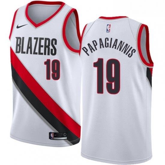 Youth Nike Portland Trail Blazers 19 Georgios Papagiannis Swingman White NBA Jersey Association Edition