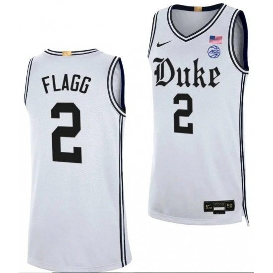 Men Duke White Devils Cooper Flagg #2 Blue Stitched NCAA Jersey