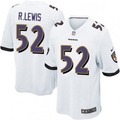 Youth Nike Baltimore Ravens 52 Ray Lewis Game White NFL Jersey