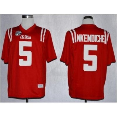 Ole Miss Rebels 5 Robert Nkemdiche Red NCAA Jerseys