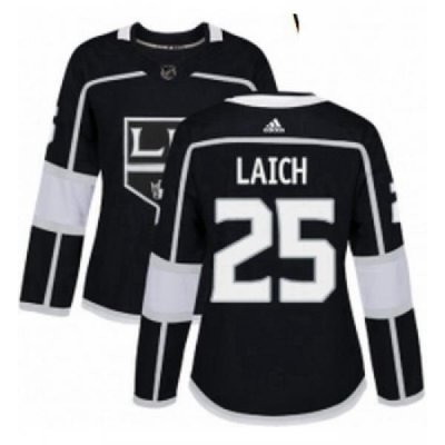 Womens Adidas Los Angeles Kings 25 Brooks Laich Authentic Black Home NHL Jersey