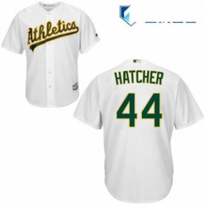 Mens Majestic Oakland Athletics 44 Chris Hatcher Replica White Home Cool Base MLB Jersey