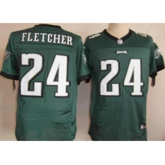 Nike Philadelphia Eagles 24 Bradley Fletcher Green Elite NFL Jersey