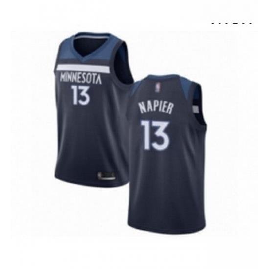 Mens Minnesota Timberwolves 13 Shabazz Napier Swingman Navy Blue Basketball Jersey Icon Edition