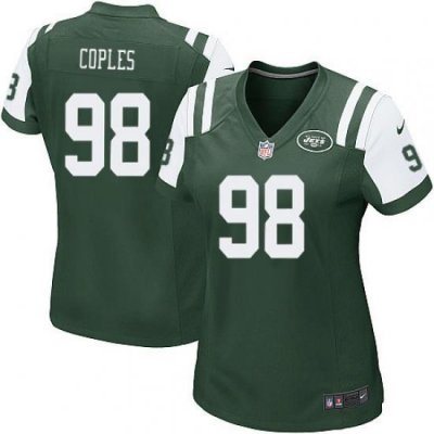 Women's Nike NeW York Jets #98 Quinton Coples Limited Green Team Color NFL Jersey