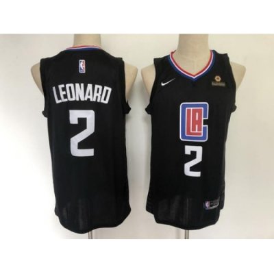 Clippers 2 Kawhi Leonard Black Nike Swingman Jersey