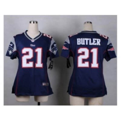 Women Nike New England Patriots #21 butler blue jerseys