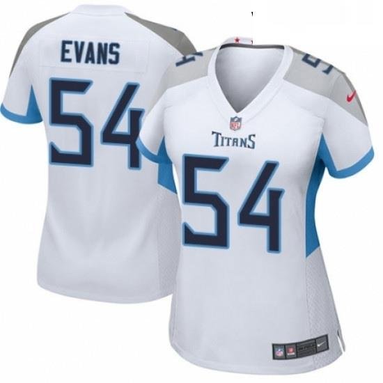 Womens Nike Tennessee Titans 54 Rashaan Evans Game White NFL Jersey