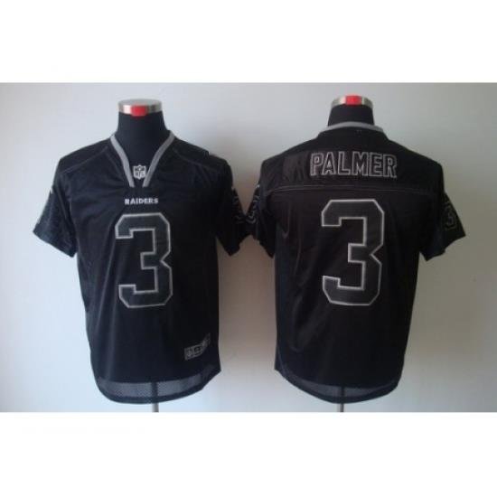 Nike Oakland Raiders 3 Carson Palmer Black Elite Lights Out NFL Jersey