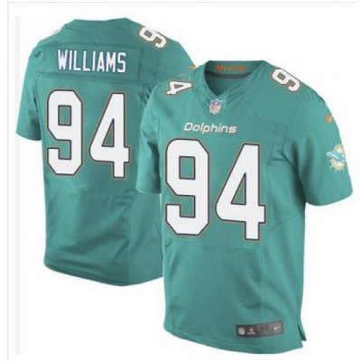 Nike Dolphins #94 Mario Williams Aqua Green Team Color Mens Stitched NFL NeW Elite Jersey