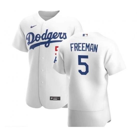 Men Los Angeles Dodgers Freddie Freeman White Flex Base Home Jersey