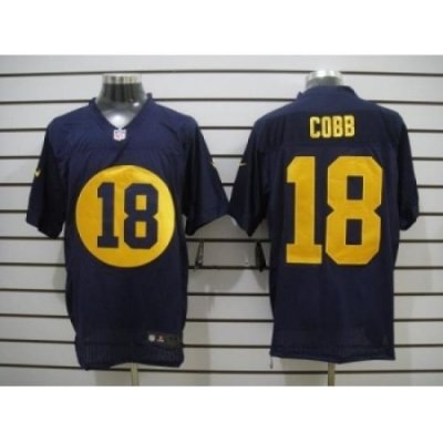 Nike Green Bay Packers 18 Randall Cobb Blue Elite NFL Jersey