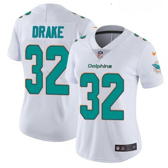 Womens Nike Miami Dolphins 32 Kenyan Drake White Vapor Untouchable Limited Player NFL Jersey