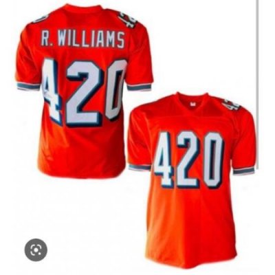 Miami Dolphins Ricky Williams Orange Pro Style Orange Stitched Jersey